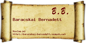 Baracskai Bernadett névjegykártya
